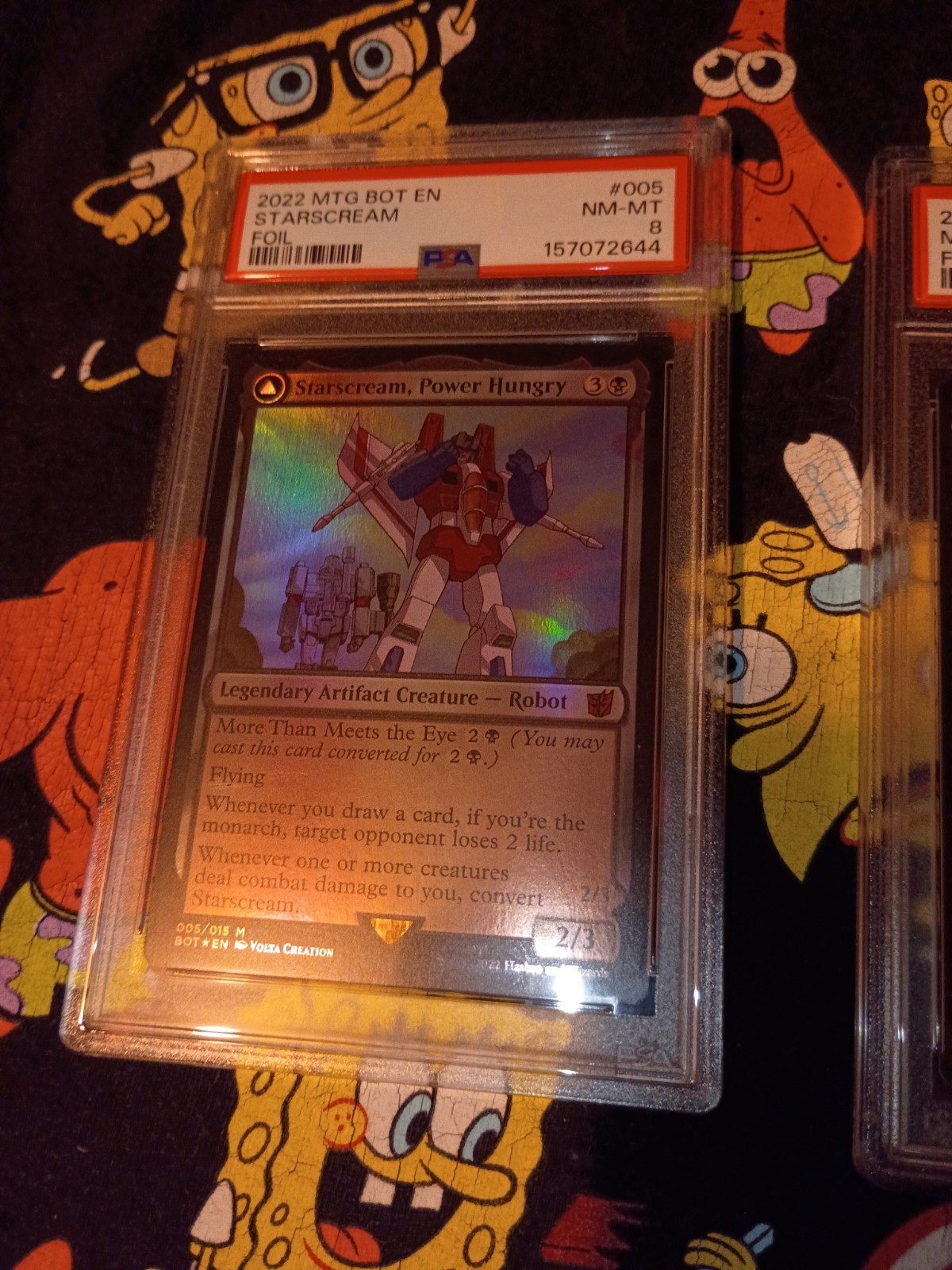 2023 MTG Transformers STARCREAM POWER HUNGRY Foil  PSA 8 view 2