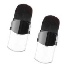 2 Pcs Retractable Makeup Brush, Mini Blush Brush Portable Travel Size Makeup ...