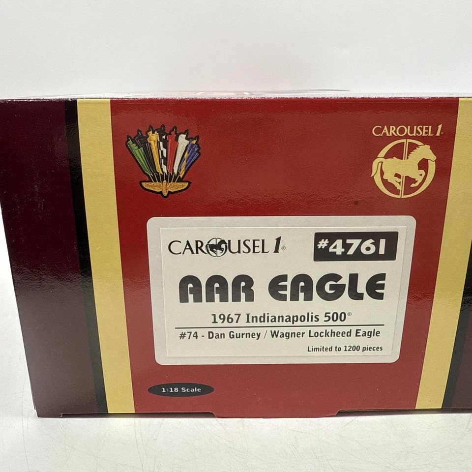 1/18 Carousel 1967 Dan Gurney AAR Wagener Eagle Indy 500 4761 RARE - Image 4 of 4