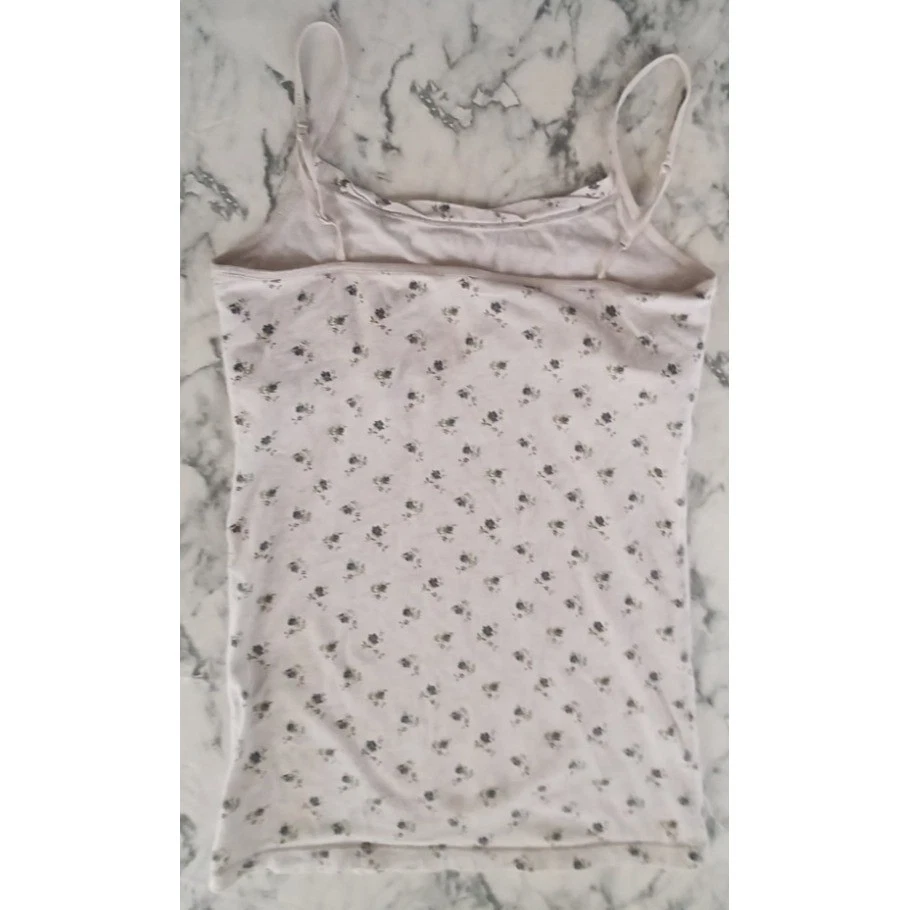 Aeropostale Stretch Juniors Large Tank Top Cami Camisole Floral Spaghetti Straps - Image 3 of 4