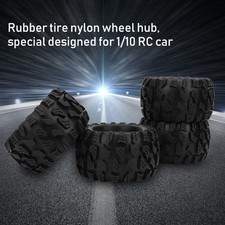 4pcs Rubber Tire Nylon Wheel Hubs Fit for ZD Racing 1/10 Scale RC Car Accessory