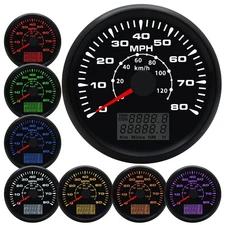 Geloo 85MM GPS Speedometer Gauge Boat MPH Speedometer Waterproof 0-80MPH 0-12...