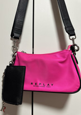 Replay Schultertasche Damen Pink/Schwarz Poly...