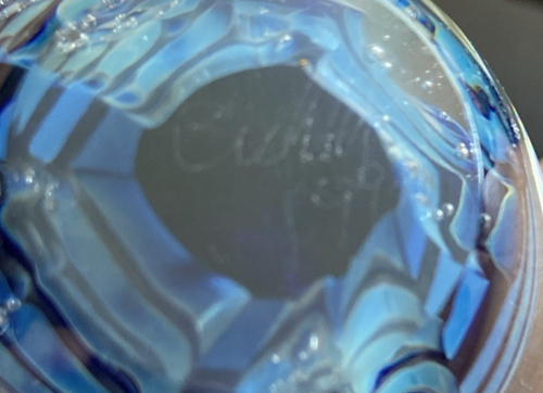 Vintage Signed Reptilian Glass Paperweight Eickholt (?) 1992 - Picture 8 of 9