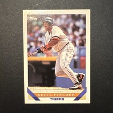 Topps 1993 Cecil Fielder #80 Detroit Tigers MLB Baseball Card Base Set