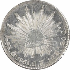 1861 Mo CH Mexico 8 Reales KM377.10 BU Uncertified #825