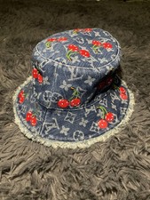 Louis Vuitton x Murkami Cherry Denim Bucket Hat One Size