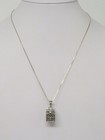 Estate Sterling Wish and Prayer Box Pendant Necklace, 18” Box Chain 10gr. — photo 7
