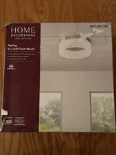 Home Decorators 7.85" 12W LED Ceiling Flush Mount Brushed Nickel Light Fixture