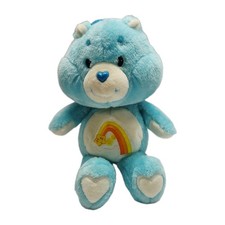 Vintage Care Bear Wish Bear 1983 Plush 14" Kenner Rainbow Shooting Star Blue
