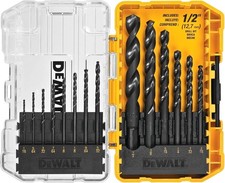 DEWALT Drill Bit Set, 3-Flats Shank,14-Piece, 135 Degree Split Point, for Plasti