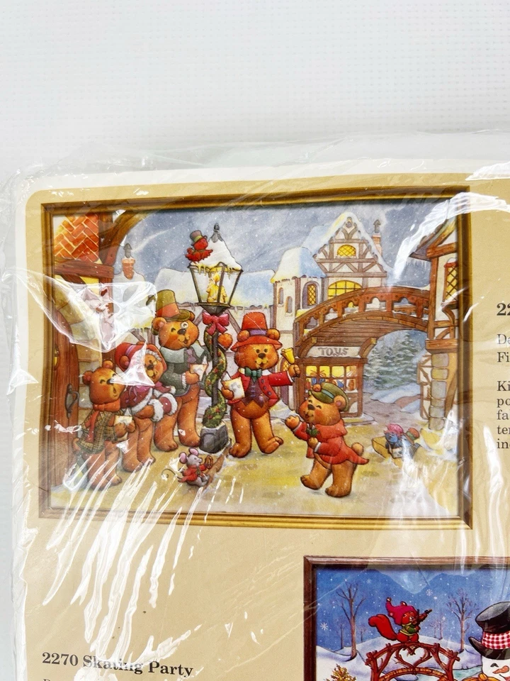 Creative Circle Caroling Bears 2274 Needlecraft Kit Quilting Christmas Vintage - Image 3 of 4