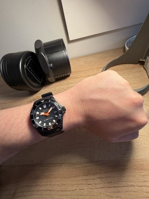 Scurfa Diver One D1-500 Watch Black PVD Rubber Strap