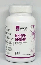 Nerve Renew Advanced Nerve Support 60 Capsules New Sealed Bottle Exp. 03/2027