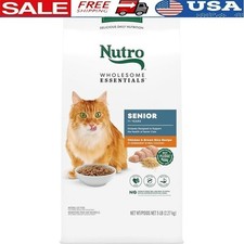 Senior Dry Cat Food Chicken Brown Rice Immune Support Digestive Health 5lb New 7.27 per gallon