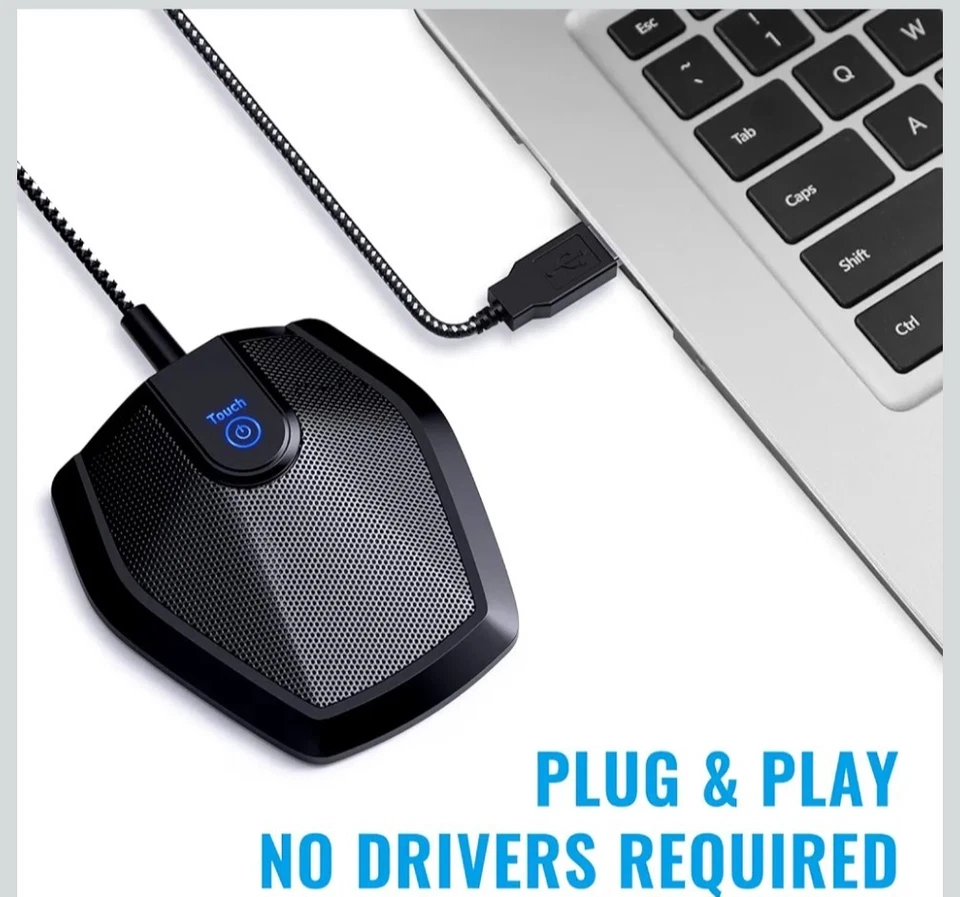 TONOR G11 Conference USB Microphone Omnidirectional Condenser PC Mic, Black - Image 4 of 4