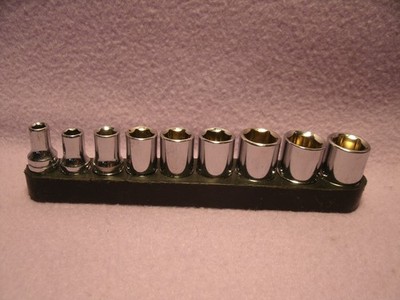New Work Force 9 Piece 6 Pt Socket Set 1/4'' Drive SAE