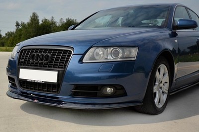 Maxton Design Frontlippe passend für Audi A6 S-Line C6 schwarz Hochglanz