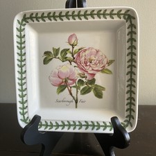 Portmeirion Botanic Roses SCARBOROUGH FAIR Square 8.5” Lunch Salad Plate