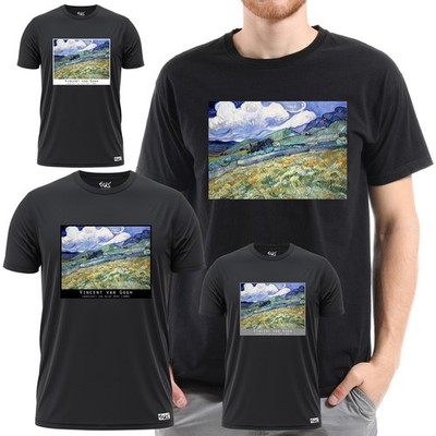 EAKS  Herren T-Shirt Motiv: ''Vincent van Gogh - Landschaft von Saint-Rémy'' Kunst