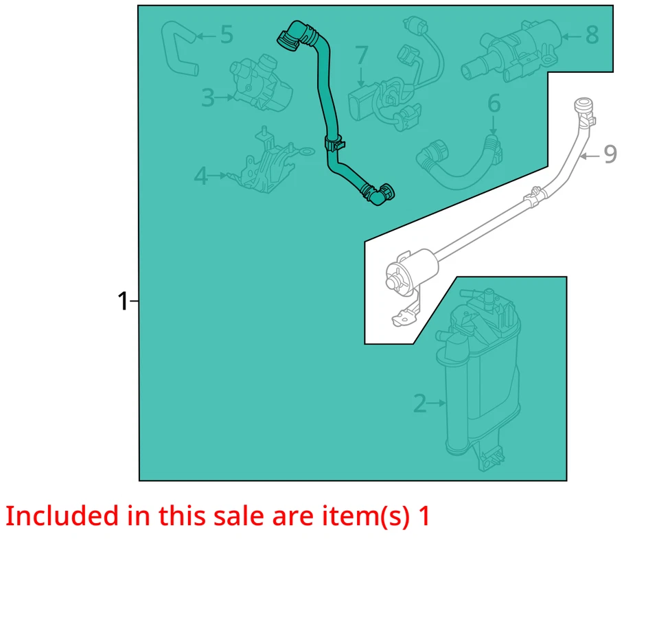 VOLKSWAGEN TAOS  Fuel Vapor Charcoal Canister Assy  1.5L  5QM201799A  22  24 Foto 3 de 4