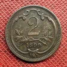 Austria, Empire 1899 Bronze 2 Heller. Franz Joseph I. KM# 2801