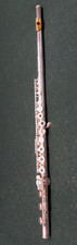 Yamaha Allegro 371 Silver Flute w/ Gold Lip Plate Open Hole B Foot
