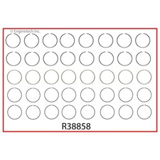 Enginetech R38858-std Engine Cast Iron Piston Ring Complete Set For Domestic And Enginetech R38858-std Engine Cast Iron Piston Ring Complete Set For Domestic And