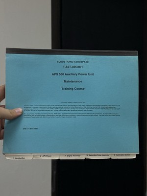 Sundstrand Aerospace T-62T-40C8D1 APS 500 Power Unit Maintenance Training Course