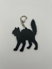 Black Cat Key Chain - Kitty Purse Accessory - Spooky Halloween Bag Purse Charm