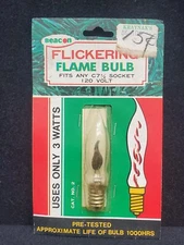 Vintage Beacon Flickering Flame Bulb Fits any C7 1/2 Socket 120 Volts.  READ