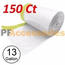 150 Ct 13 Gallon Commercial Kitchen Drawstring Trash Bag Garbage Bag Yard Clear