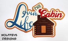 CRAFTECAFE CABIN kid TITLE premade paper piecing scrapbook diecut page piece 3D