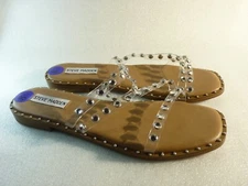 Steve Madden Women Shoes sandals Slide Clear Studded Size 8.5 SKU 11773