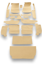 Teppichsatz Teppich f&uuml;r Mercedes SL107 R107/W107 Gummi Absatzschoner Beige RHD