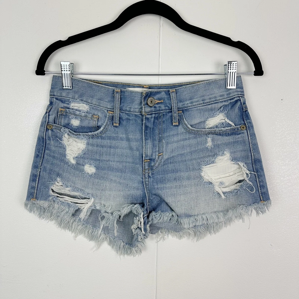 Abercrombie and Fitch Denim Jean Shorts Womens Size 00 W24 Light