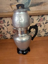 VINTAGE SUPER MAID CAST ALUMINUM DRIP COFFEE POT WITH BASE 