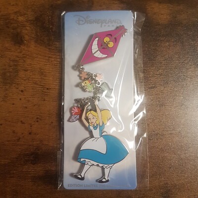 Disneyland Paris Alice Flying a Kite Pin LE700 Cheshire Cat Limited DLP