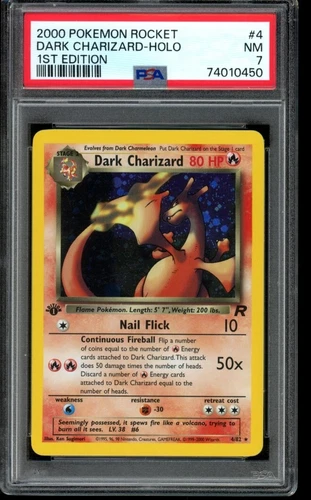 PSA 7 Dark Charizard Holo 4/82 1st Edition - Team Rocket