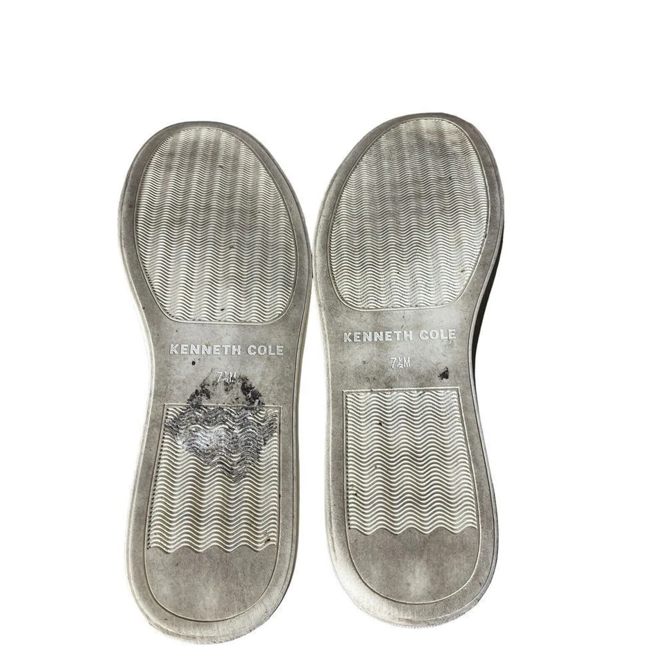 Kenneth Cole New York Mujer Kam Azul Marino Terciopelo Tenis Talla 7.5M Usadas en Excelente Condición Foto 4 de 4