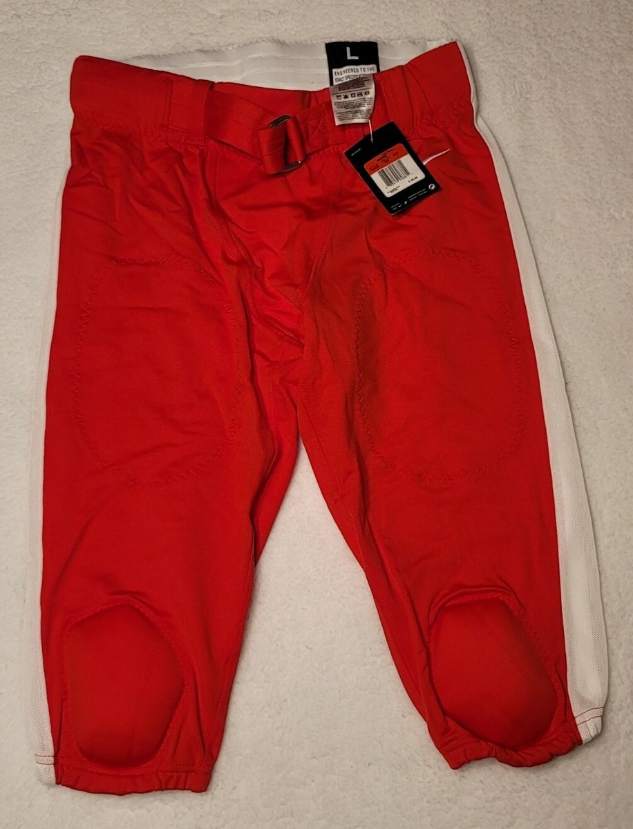 🔥🔥NIKE MENS LARGE MACH SPEED FOOTBALL PANTS RED $85 KNEE PADS NWT 🔥🔥