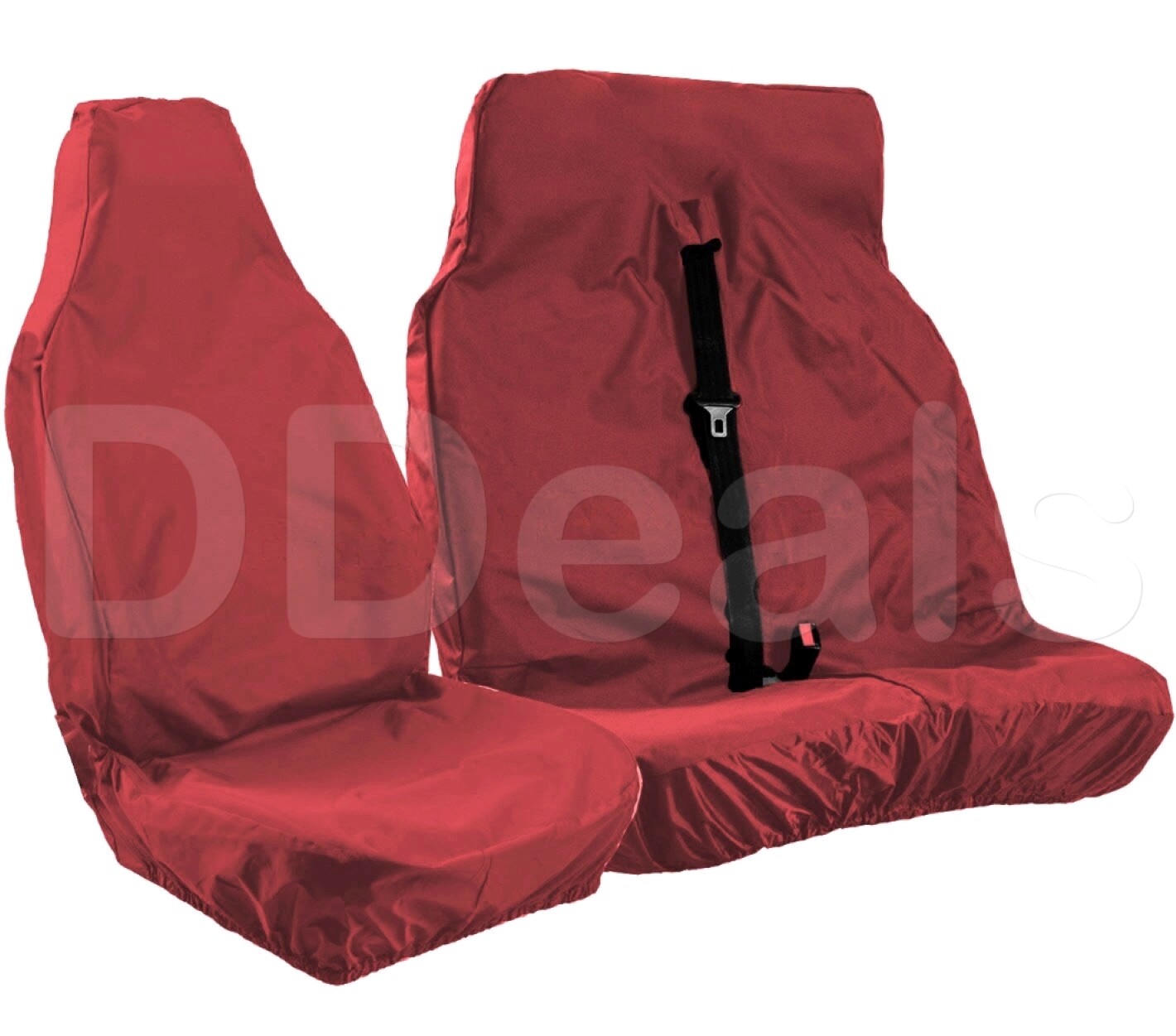 Van Seat Covers Front Red 2+1 Waterproof HD For Maxus Deliver 9 20 on