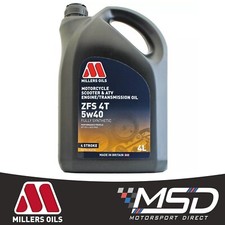 Millers Oils ZFS 4T 5w-40 Fully Synthetic 4T Motorcycle Engine Oil - 4 Litres 4L 8.19 per litre