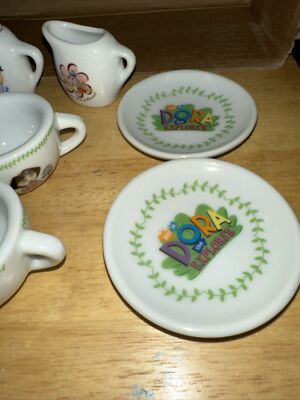 Nick Jr. Dora The Explorer Porcelain Tea Set For 4 13 Piece Set | eBay