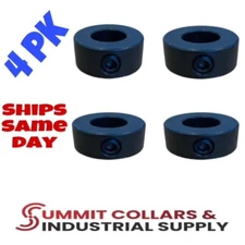 4 PCS. 1/2 Inch Bore Set Shaft Stop Collar - Black Oxide Finish