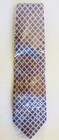 Cravate Homme Verie God 100% Soie - Motif Checkered Bleu & Orange, Neuve Sous Blister
