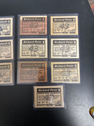 Juego de 14 cartas 1994 7 y 7 Dale Earnhardt & Richard Petty 7 Time Champs todo madera - Imagen 5 de 8