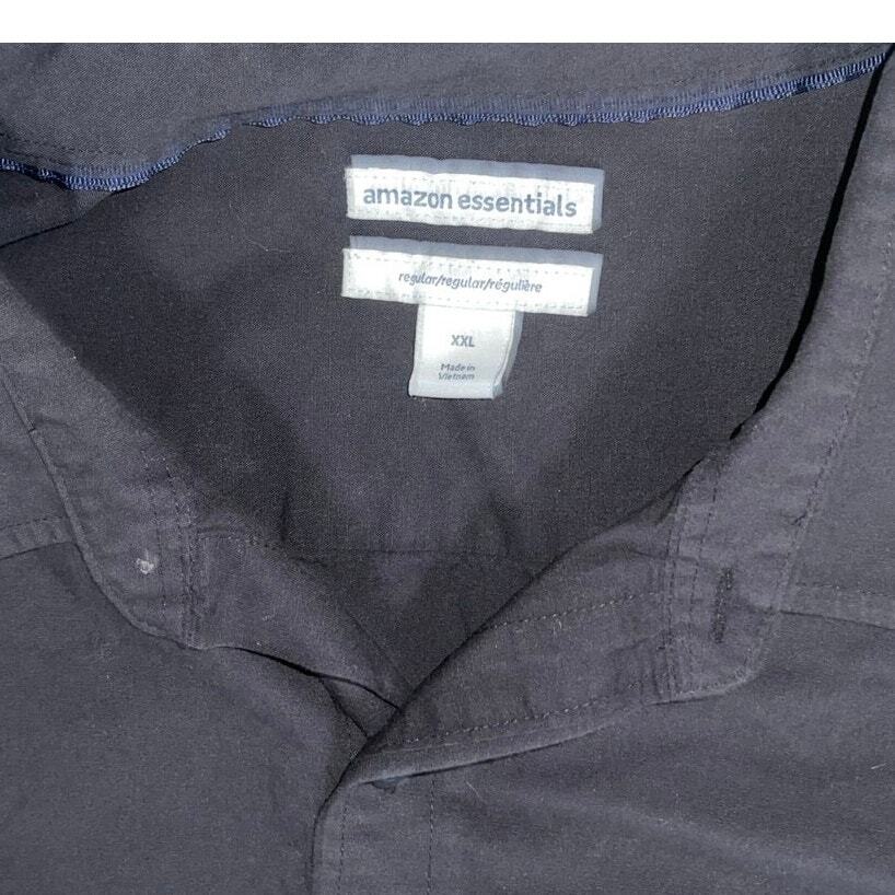 Amazon Essential Black Collar Button Up Dress Shi… - image 3