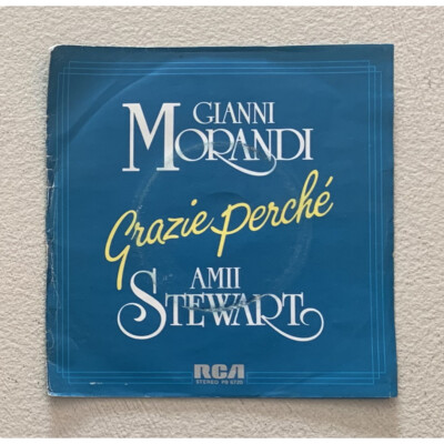 Gianni Morandi, Amii Stewart Vinile 7'' 45 giri Grazie Perché / Magari Nuovo