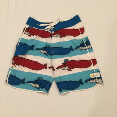 Billabong Andy Davis Whale Boys Board Shorts Swim Trunks Sz 26 
